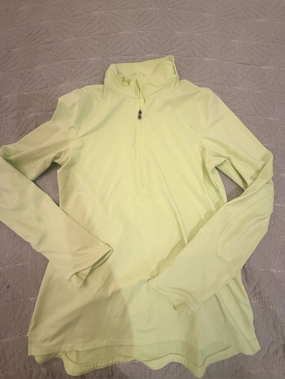 Under Armour Women's Pale Yellow Half-Zip Utility Jacket